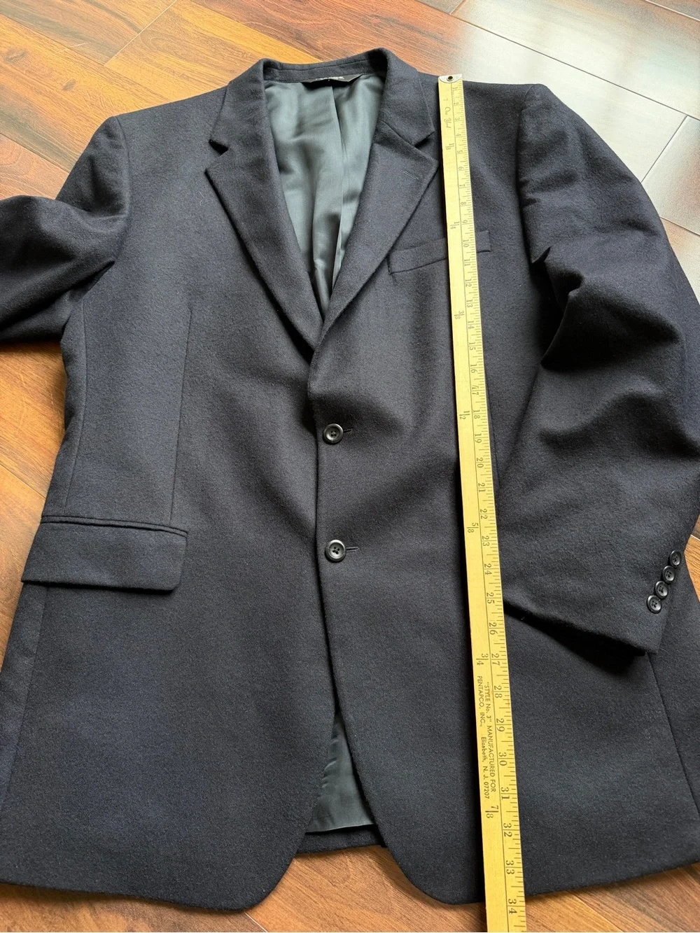 Jos A Bank 100% Cashmere Sport Coat Suit Jacket Blazer 2 Button Black 46L